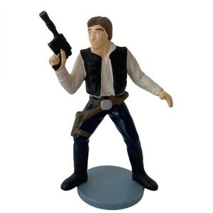 Han Solo Star Wars PVC Plastic Figure Cake Topper Toy 3" Vintage Applause 1995